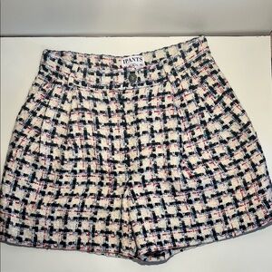 iPants Women’s Multicolor Tweed High-Rise Shorts Size M – Chic Woven Pattern